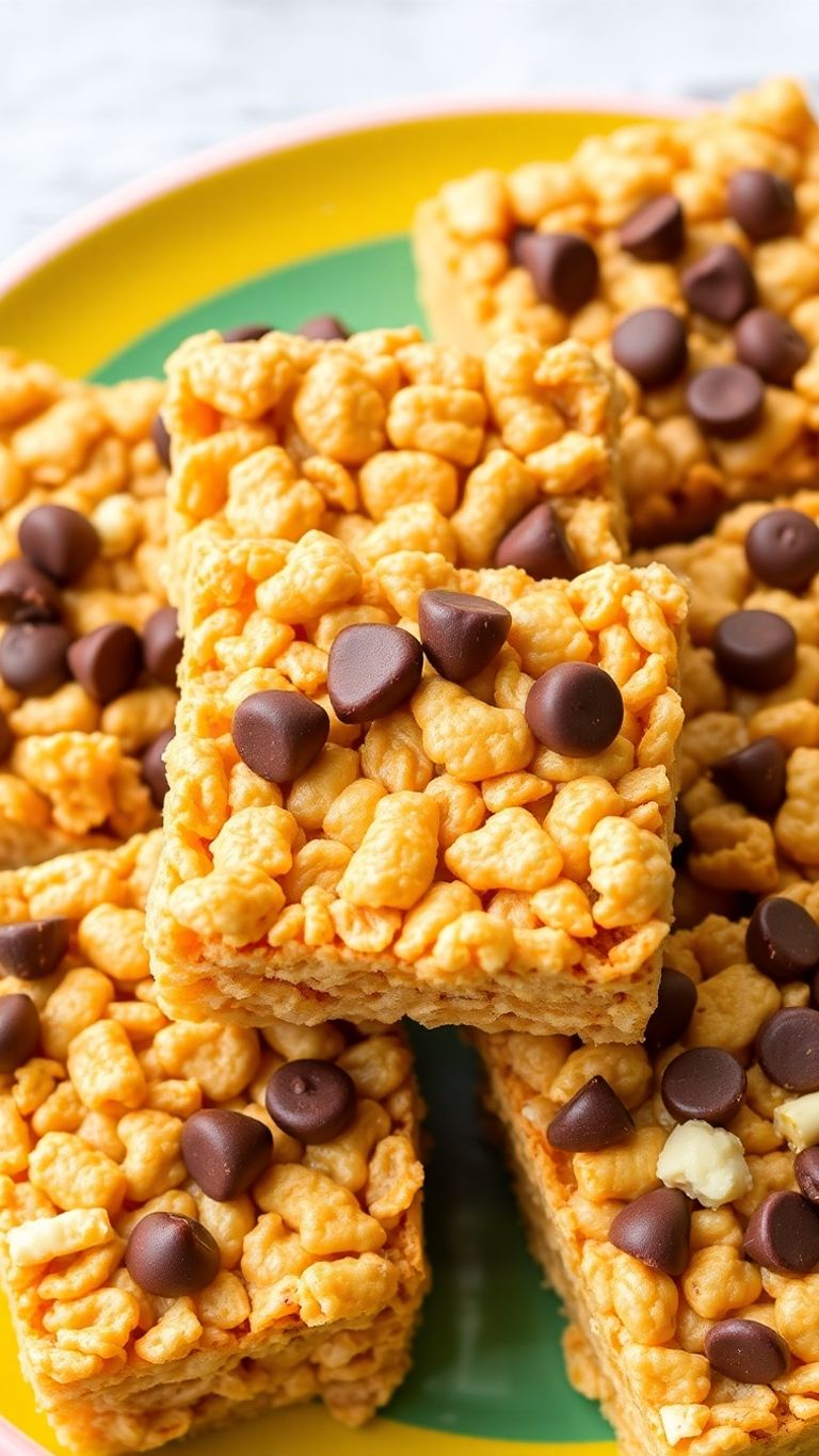 Delicious high protein keto rice crispy treats on a plate.